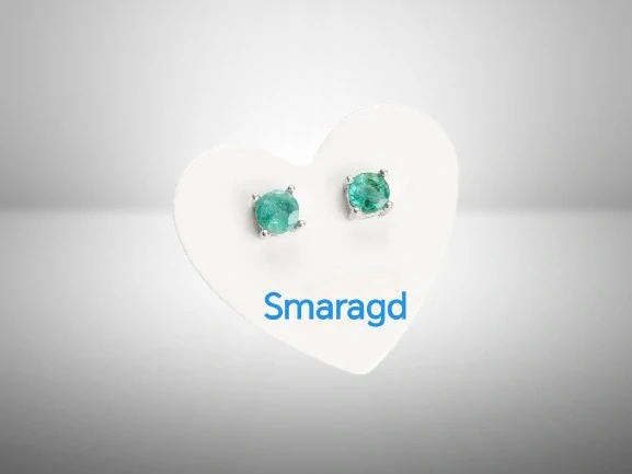 Smaragdové naušnice fazetované 4 mm s ocelí