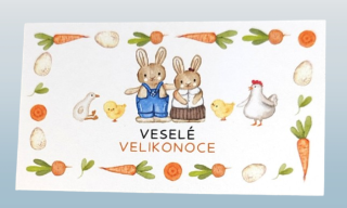Dárková kartička s textem - Veselé velikonoce