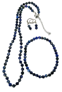 Lapis lazuli, fasetovaná sada, luxusní dárek