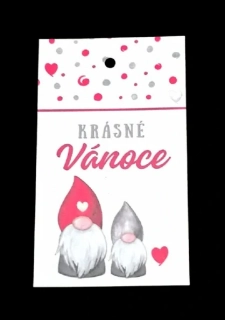 Dárková vánoční kartička KRÁSNÉ VÁNOCE