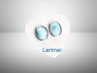 Larimar náušnice oválky 6x8 mm – luxusní šperk z oceli